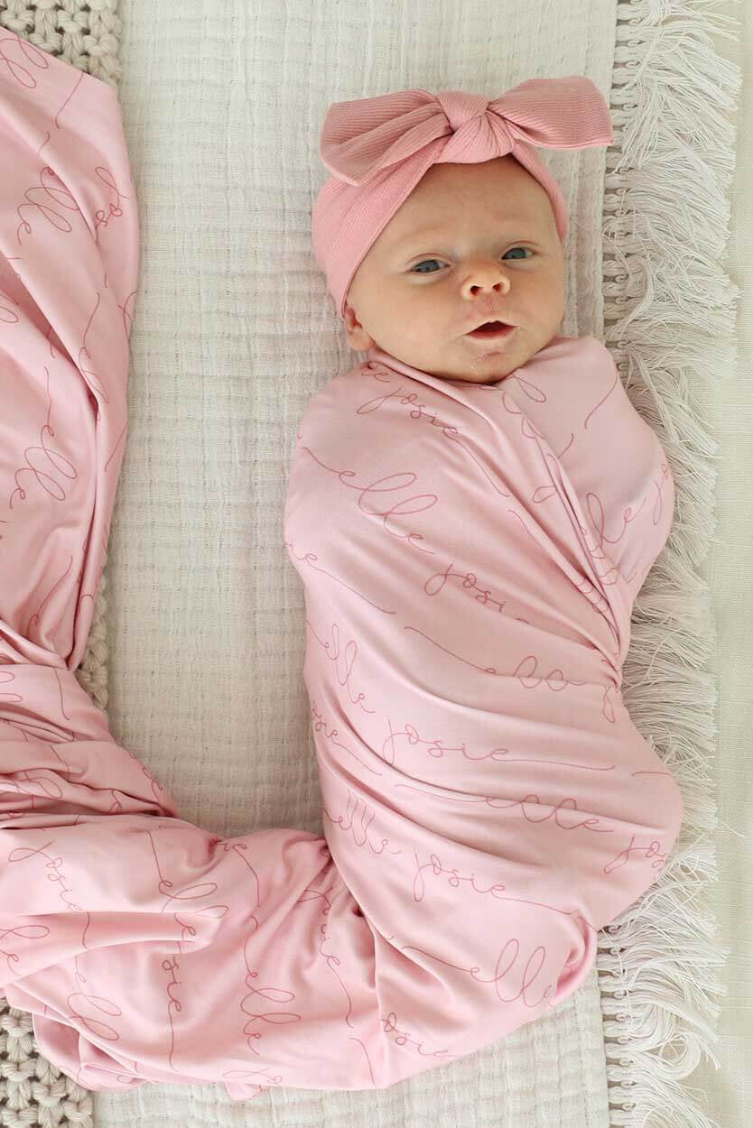 Personalized Baby Name Swaddle Blanket | Dusty Hues