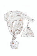Little Farmer Personalized Newborn Baby Knot Gown