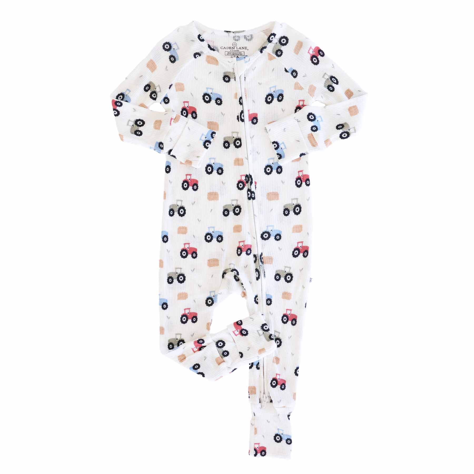 Little Farmer Bamboo Waffle Convertible Zip Romper