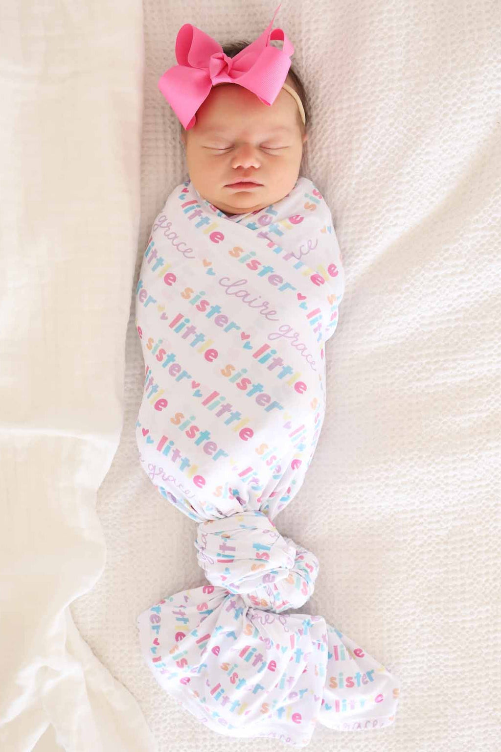 Personalized Swaddle Blanket | Little Sibling