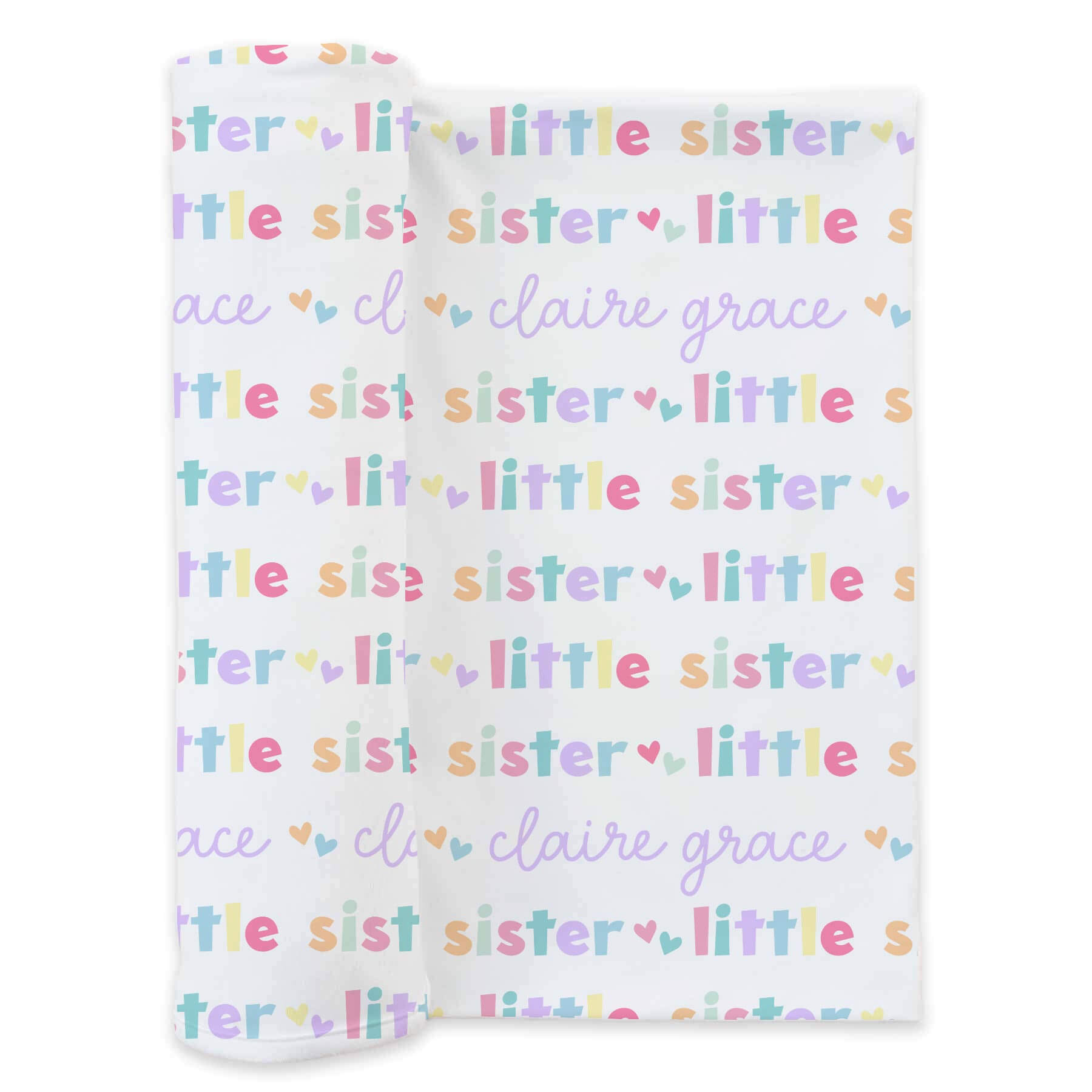 Personalized Swaddle Blanket | Little Sibling