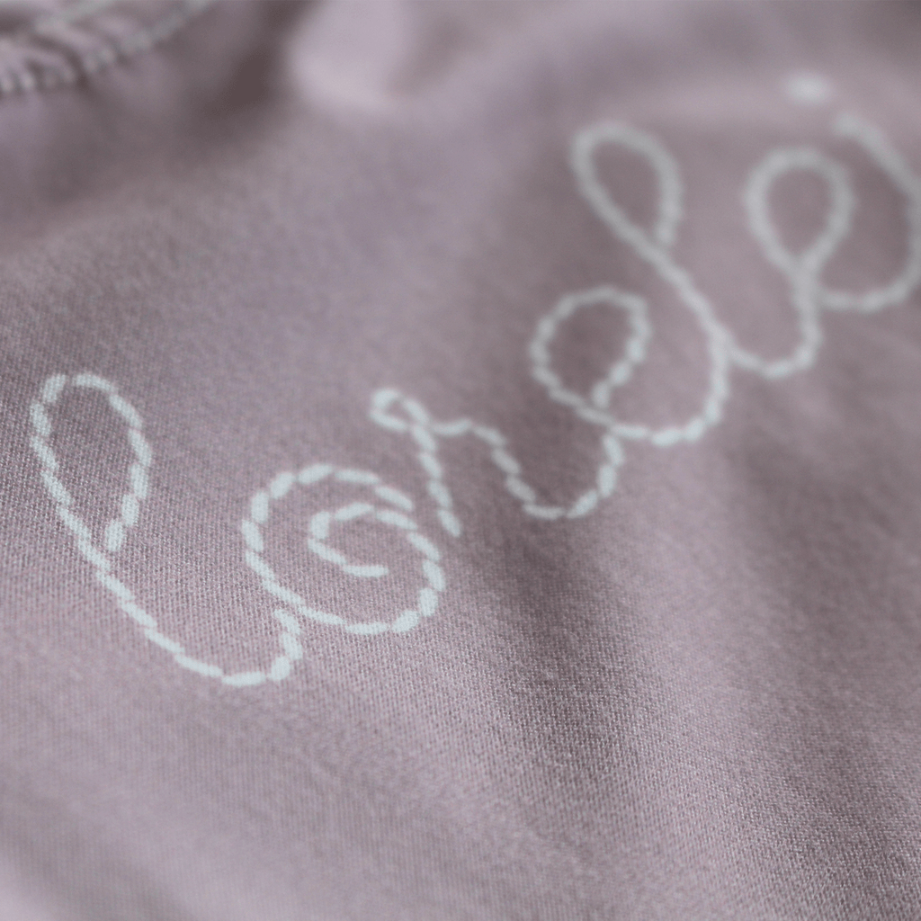 Personalized Stitched Newborn Baby Knot Gown | Lavender Dreams