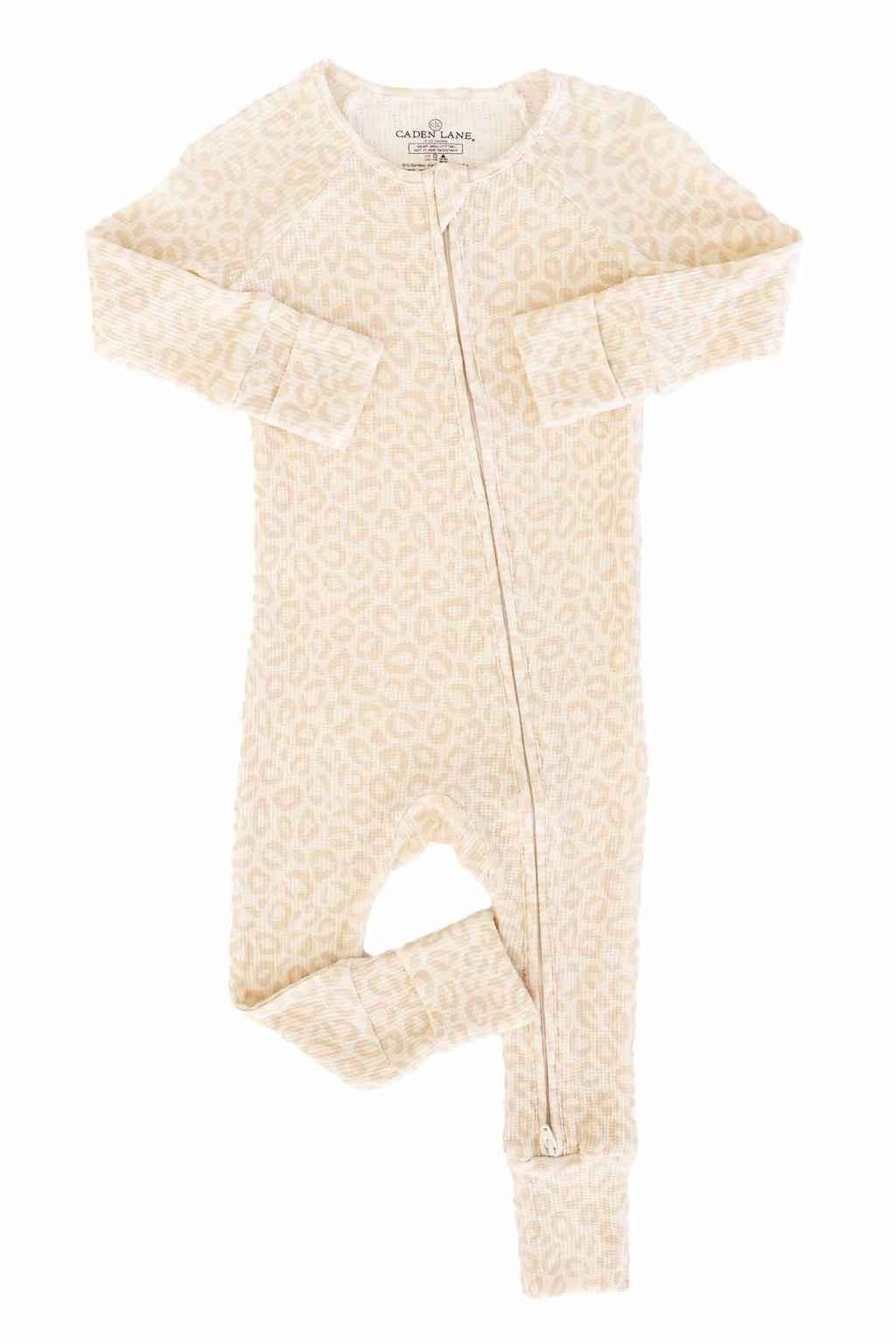 Lovely Leopard Bamboo Waffle Convertible Zip Romper