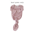 Solid Mauve Personalized Newborn Baby Knot Gown