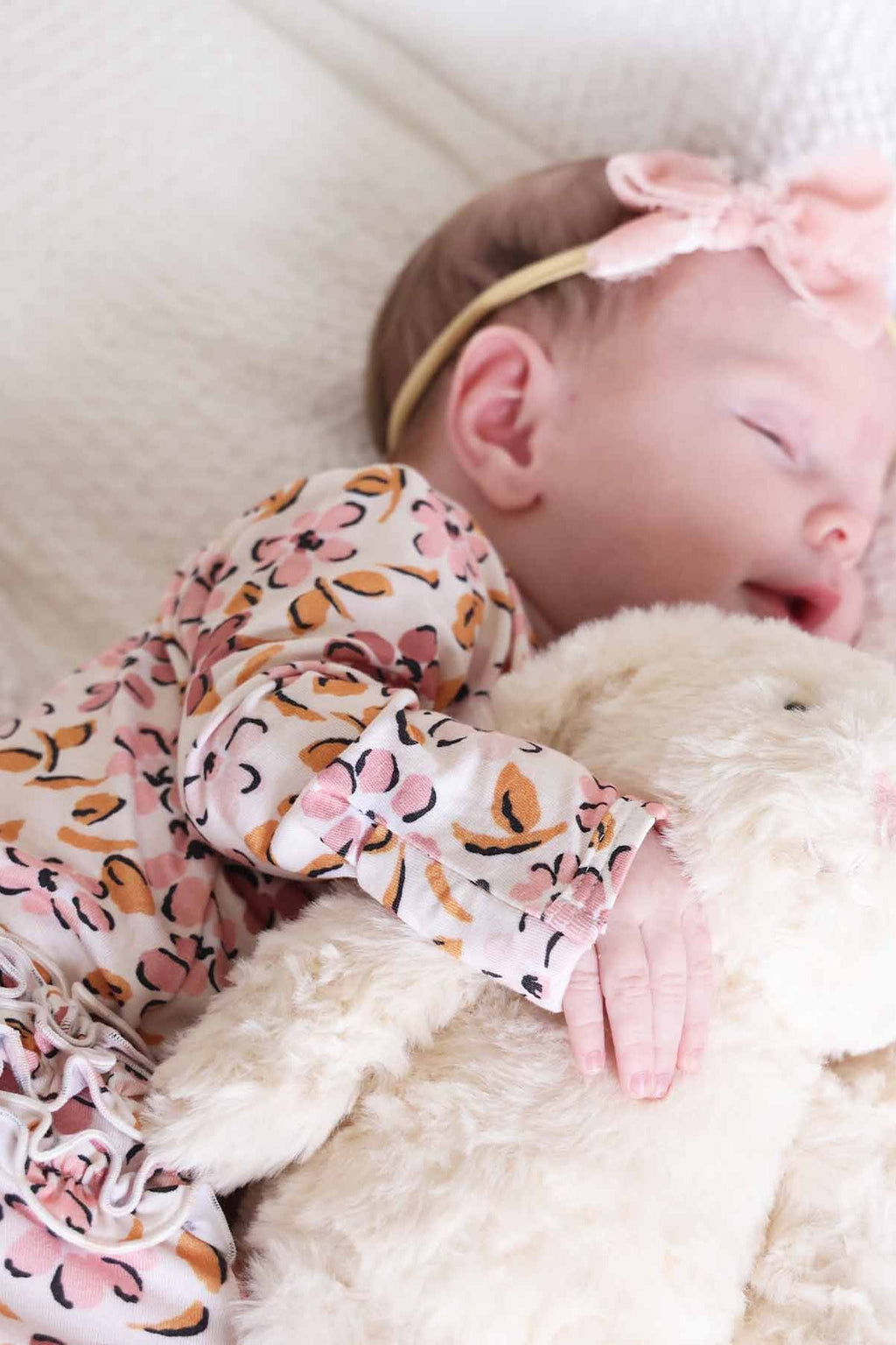 Mauvelous Meadow Ruffle Zipper Footie