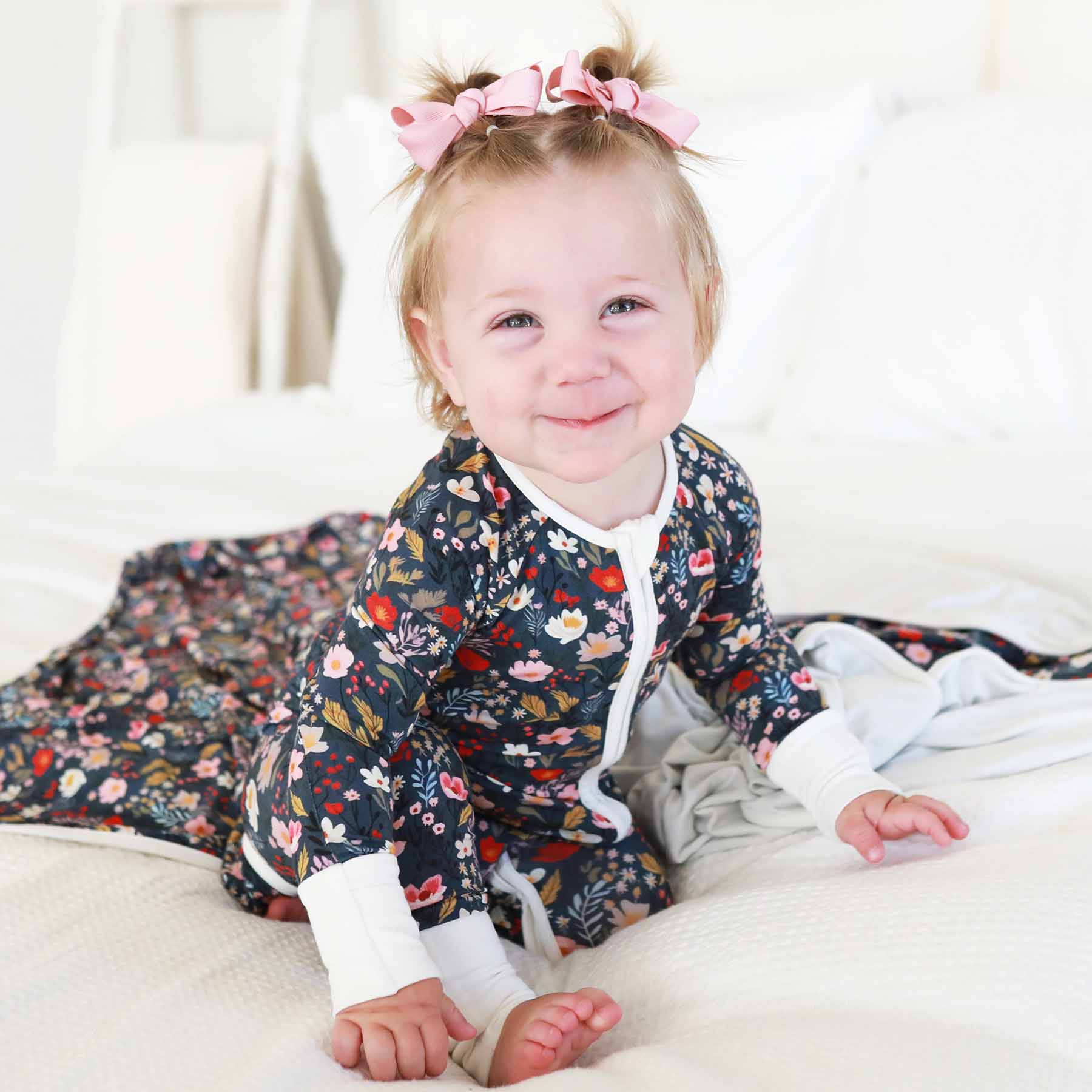 Midnight Meadow Convertible Zip Romper
