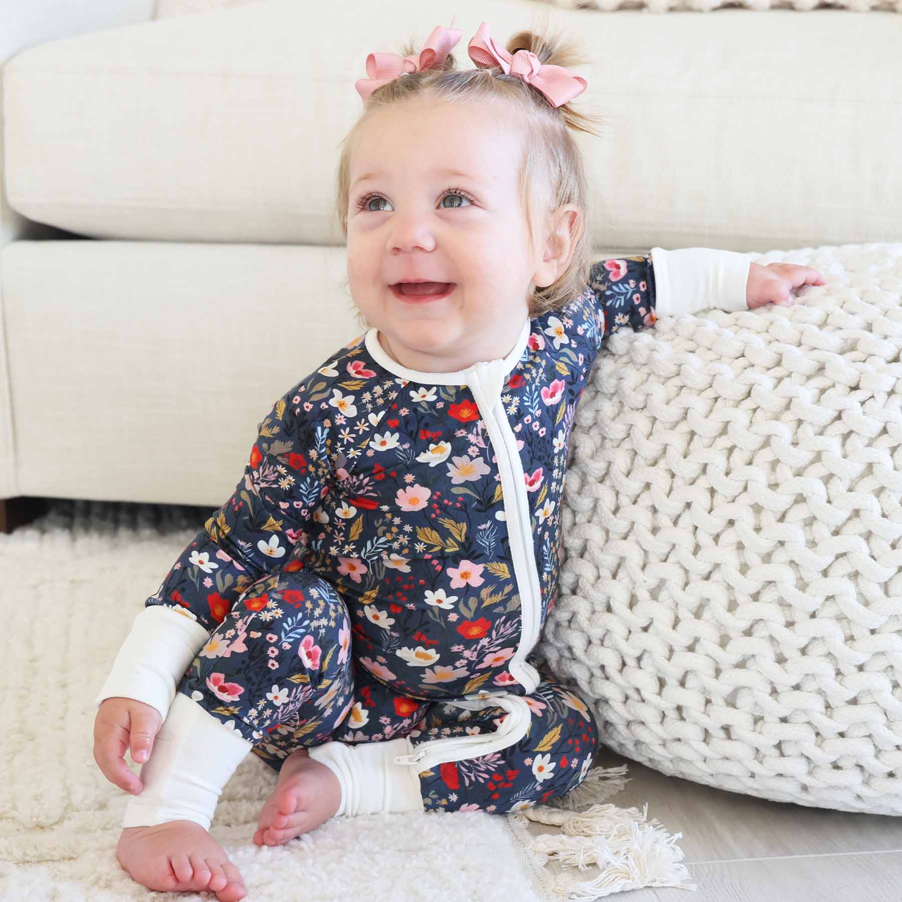 Midnight Meadow Convertible Zip Romper