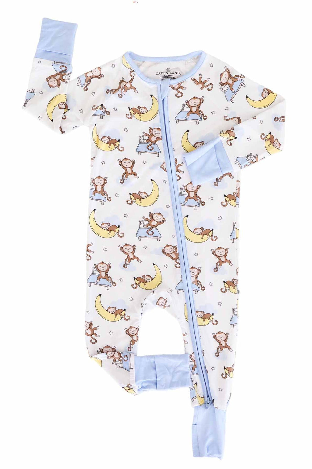 Monkey See, Monkey Snooze Convertible Zip Romper