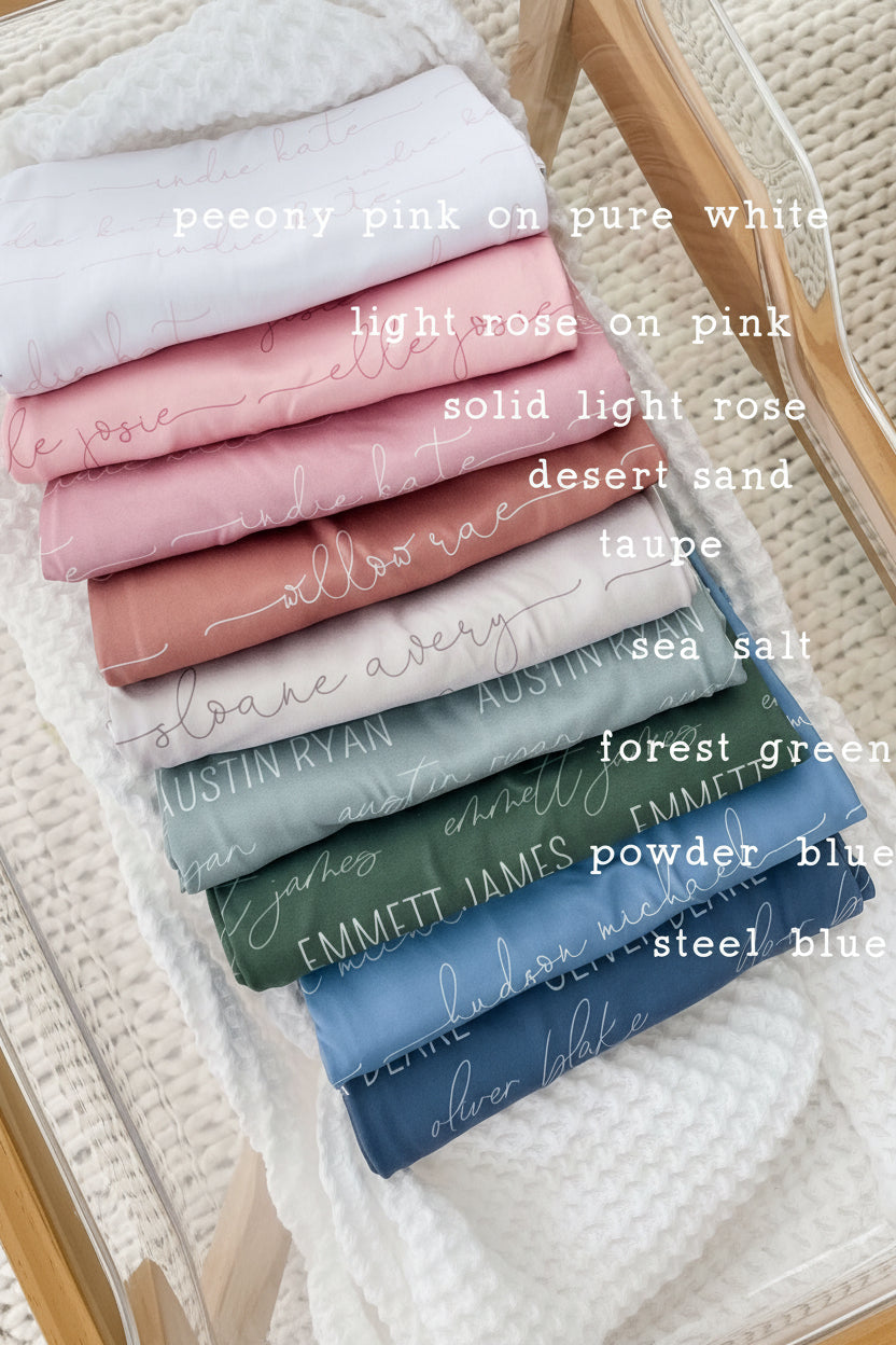 Personalized Baby Name Swaddle Blanket | Dusty Hues