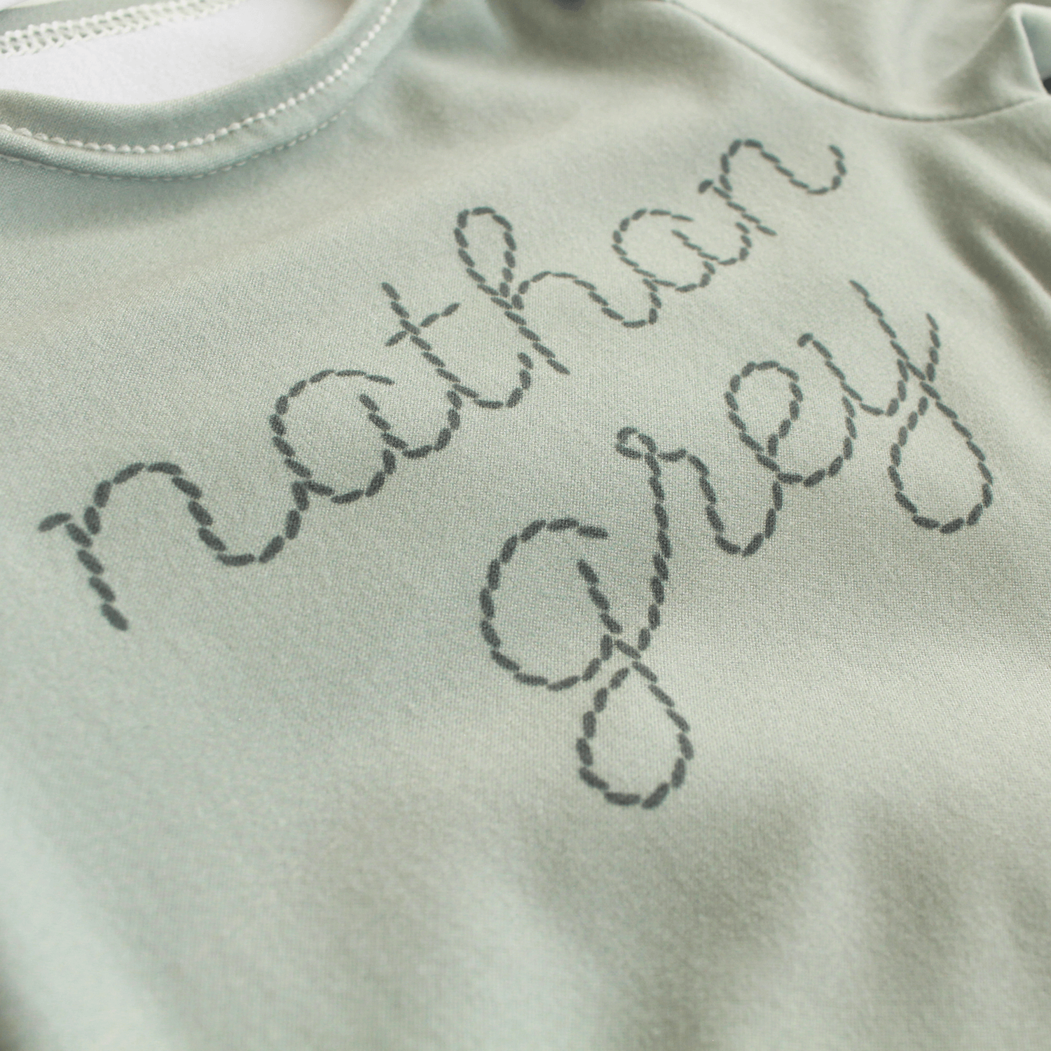 Personalized Stitched Newborn Baby Knot Gown | Forest Greens