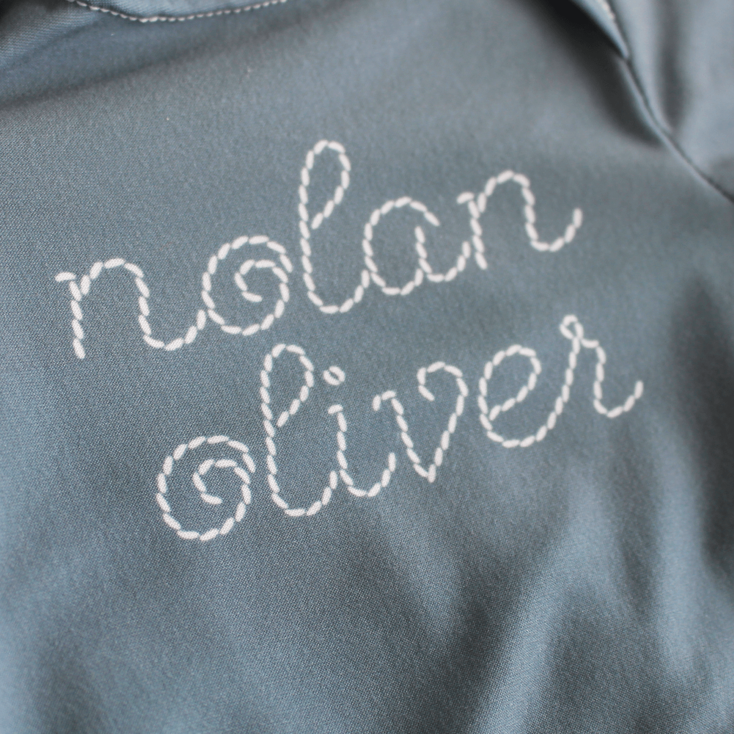 Personalized Stitched Newborn Baby Knot Gown | Ocean Blues