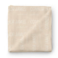 Personalized Oatmeal Baby Name Swaddle Blanket - Block & Script