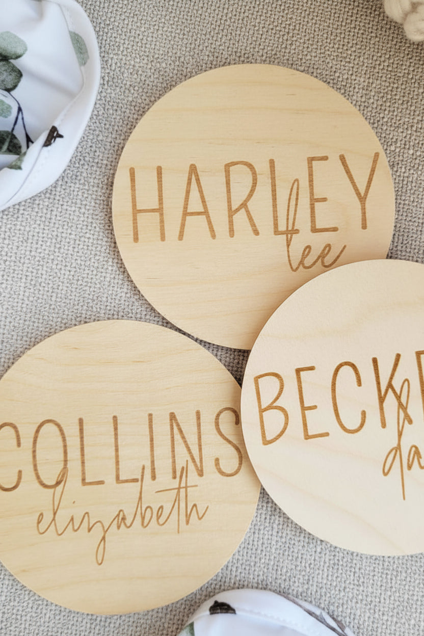 Personalized Wood Announcement | Block