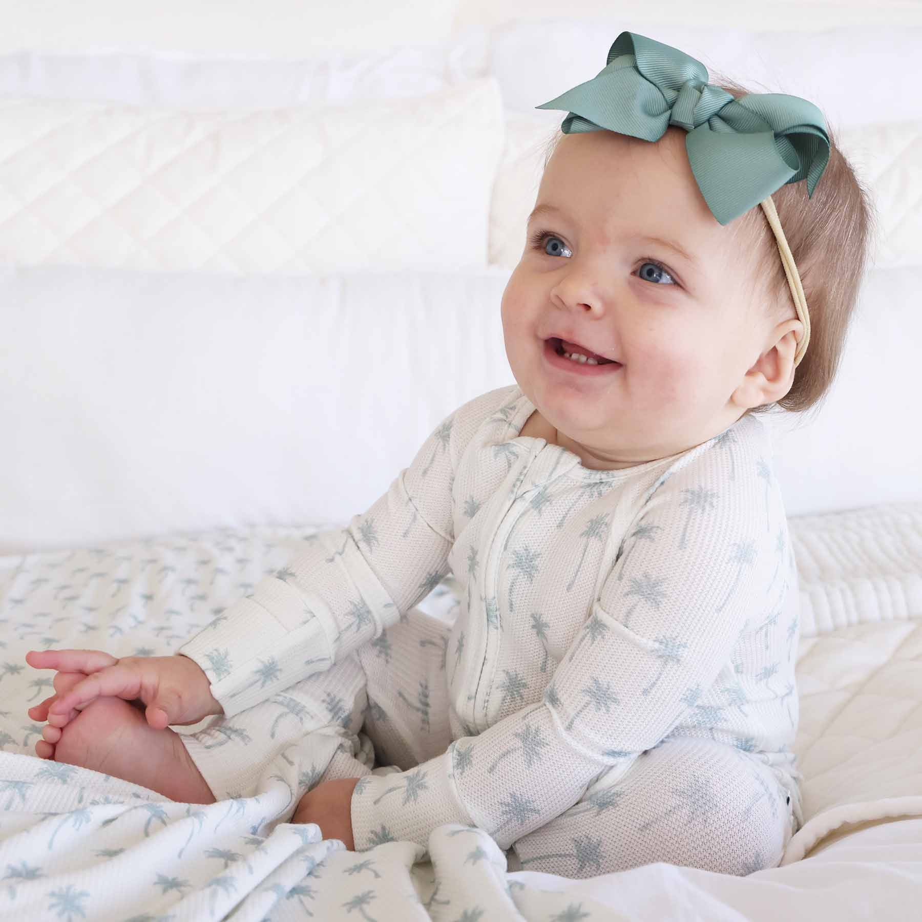 Preppy Palms Bamboo Waffle Convertible Zip Romper