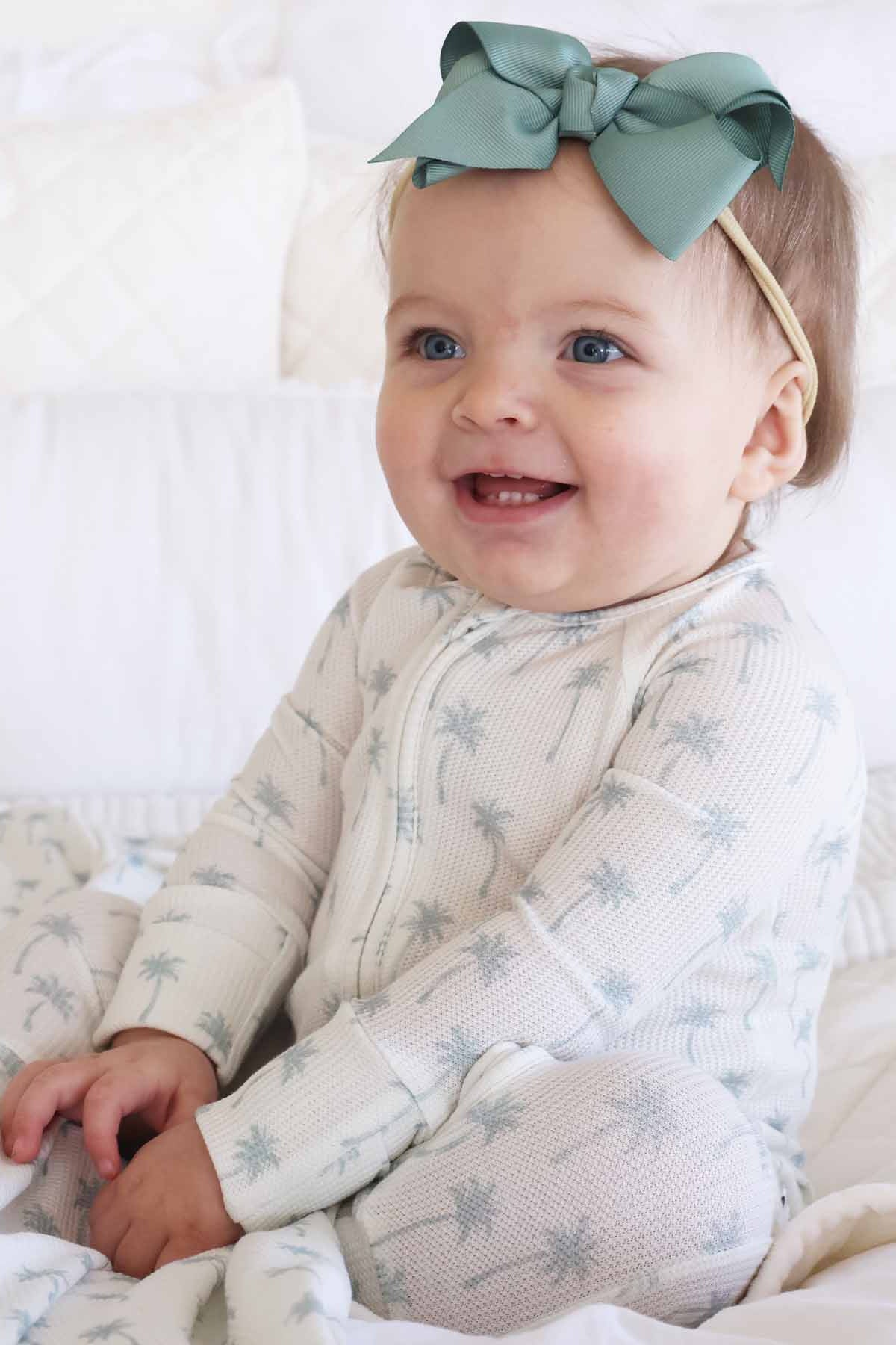 Beachy Bamboo Waffle Convertible Zip Rompers