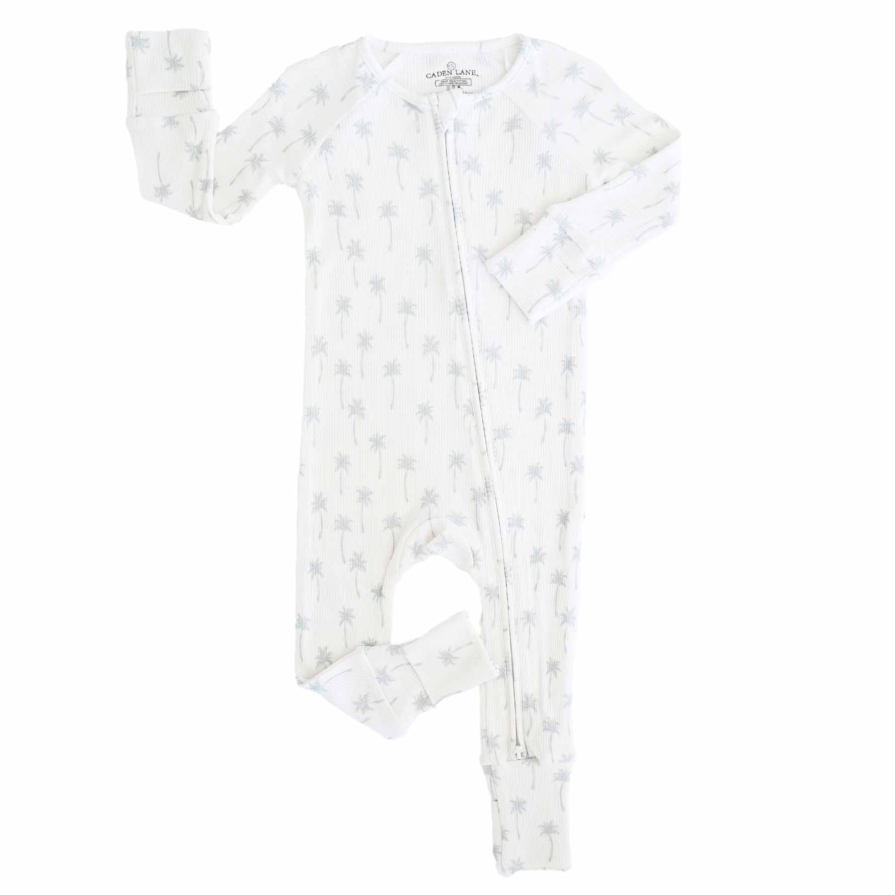 Preppy Palms Bamboo Waffle Convertible Zip Romper