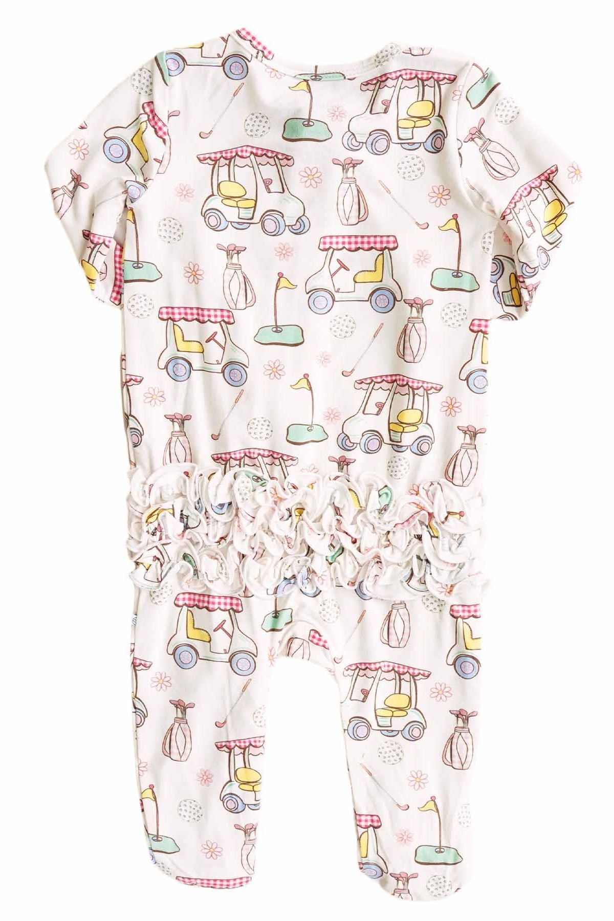 Country Club Cuties Ruffle Zipper Footie | Pink