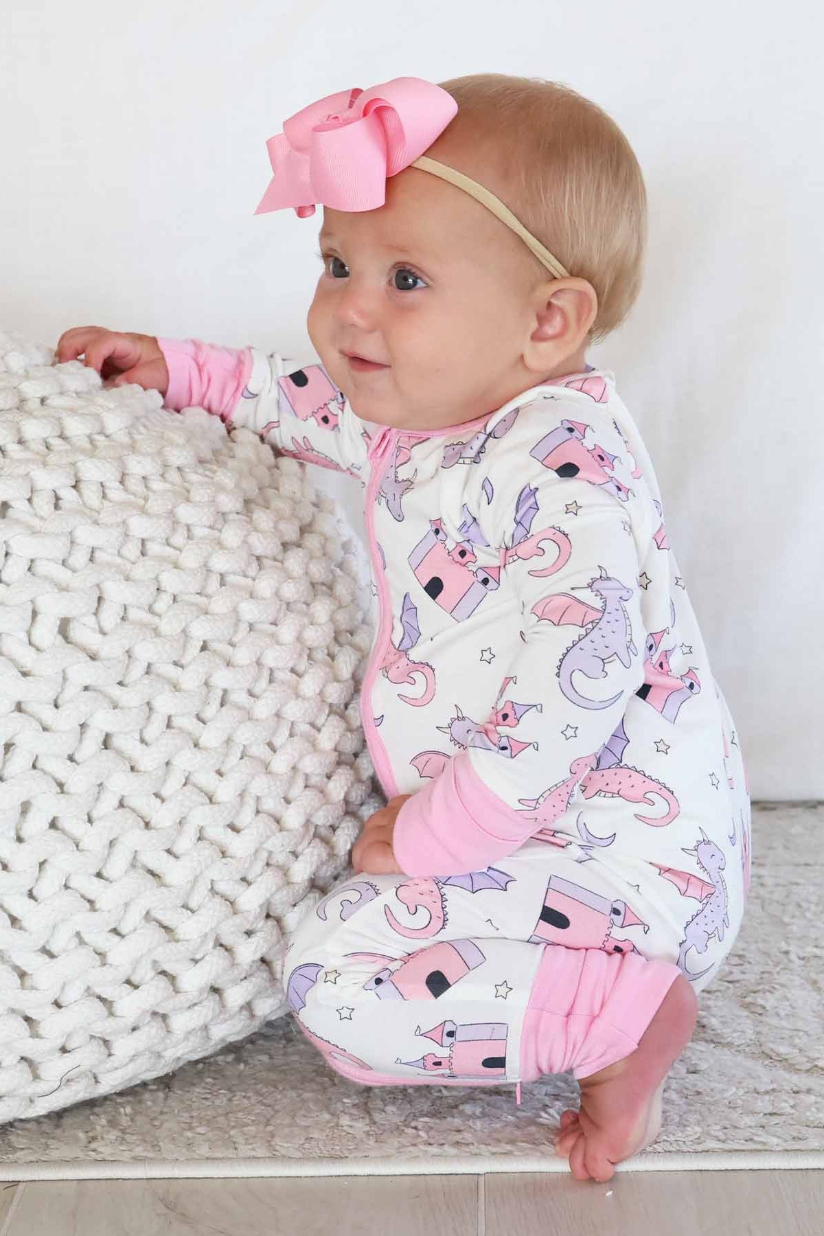 Dragon Adventure Convertible Zip Romper | Pink