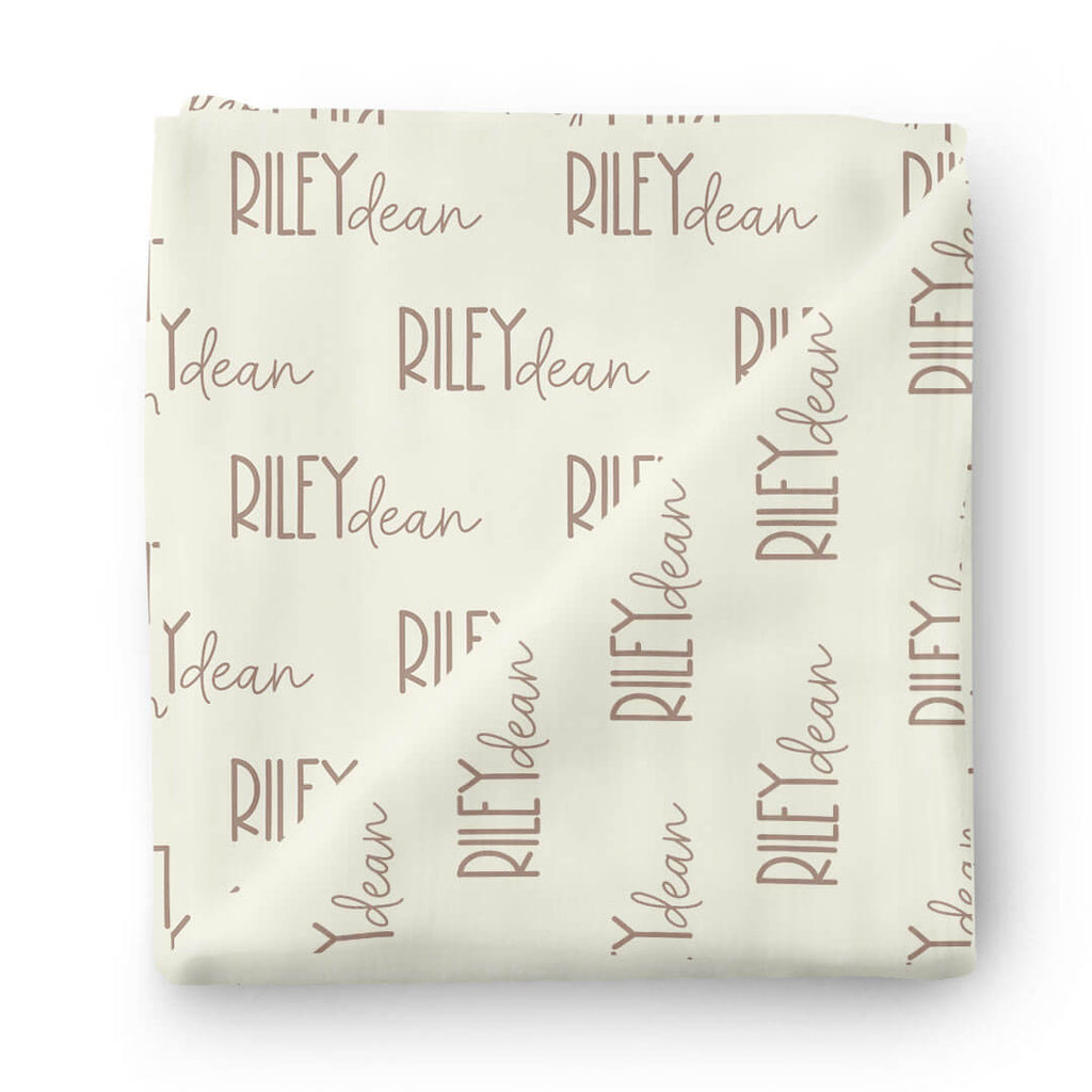 Personalized Baby Name Swaddle Blanket Font Duo | Pastel Cutie