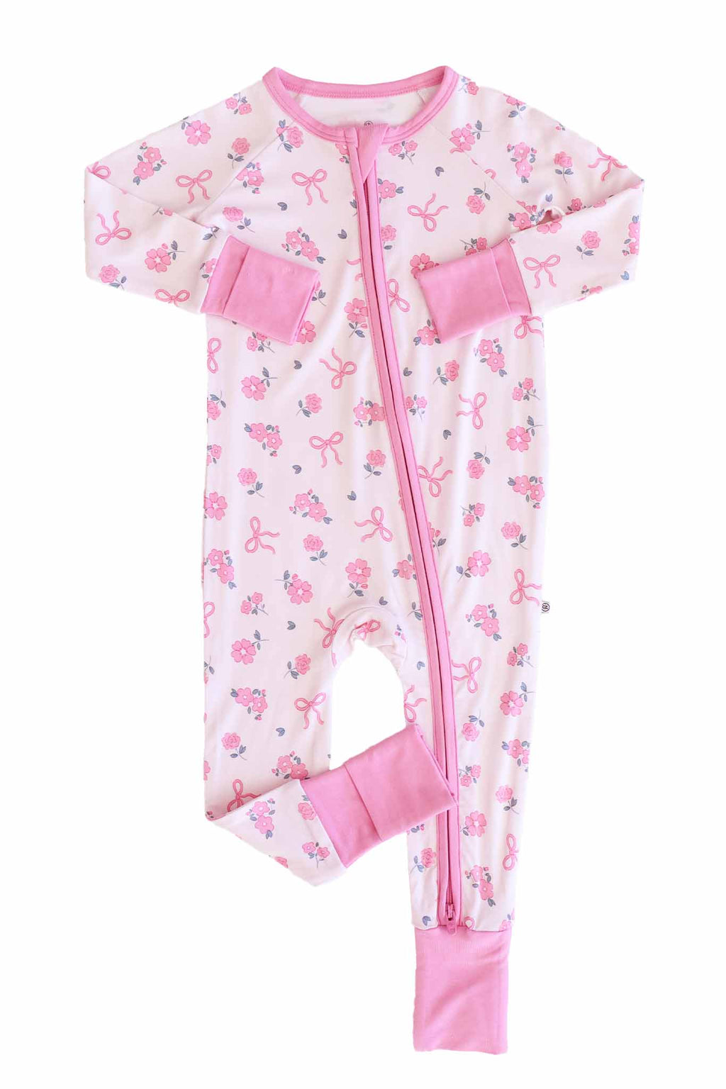 Ribbon & Roses Convertible Zip Romper | Pink
