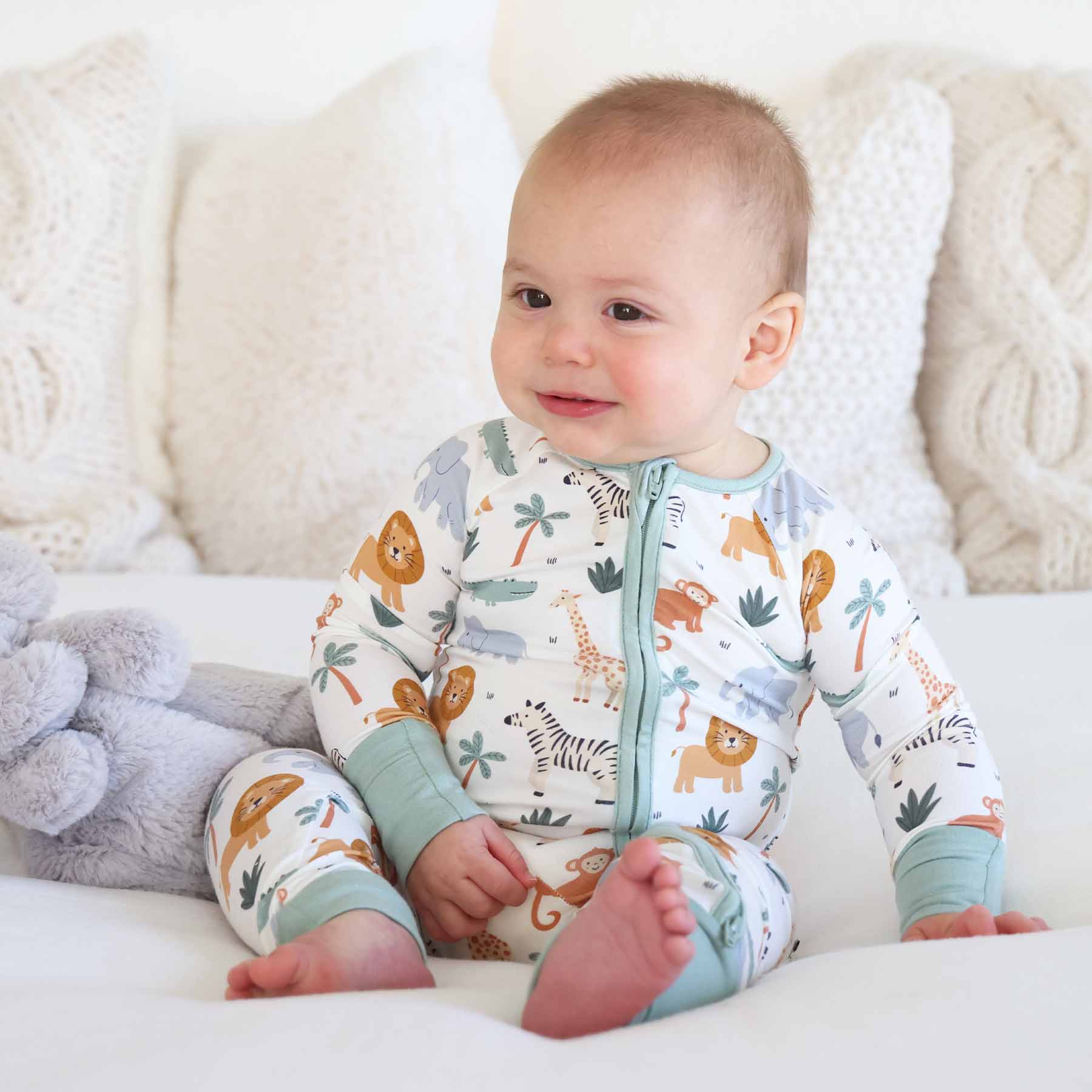 Safari Snuggles Convertible Zip Romper