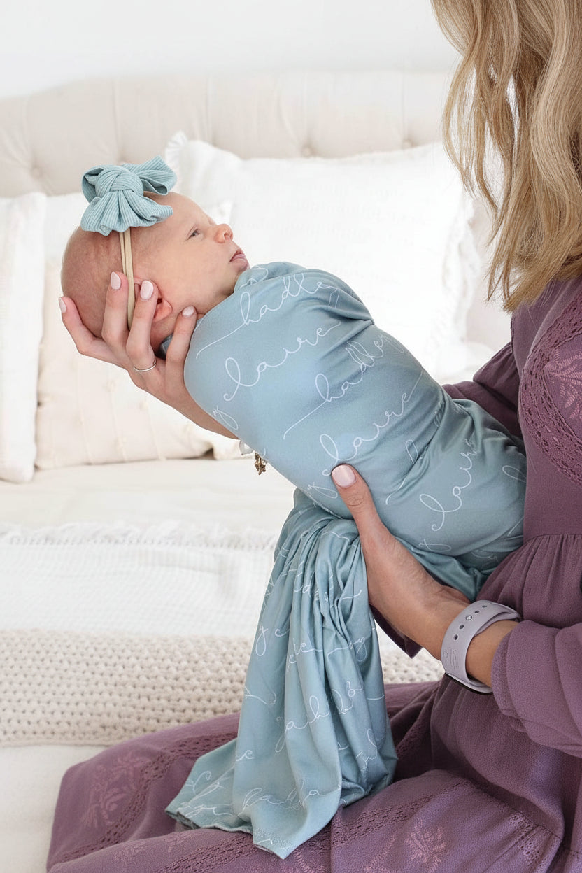 Personalized Baby Name Swaddle Blanket | Dusty Hues
