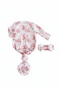 Shabby Chic Personalized Newborn Baby Knot Gown