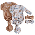 Sunday's Daisy Personalized Newborn Baby Knot Gown