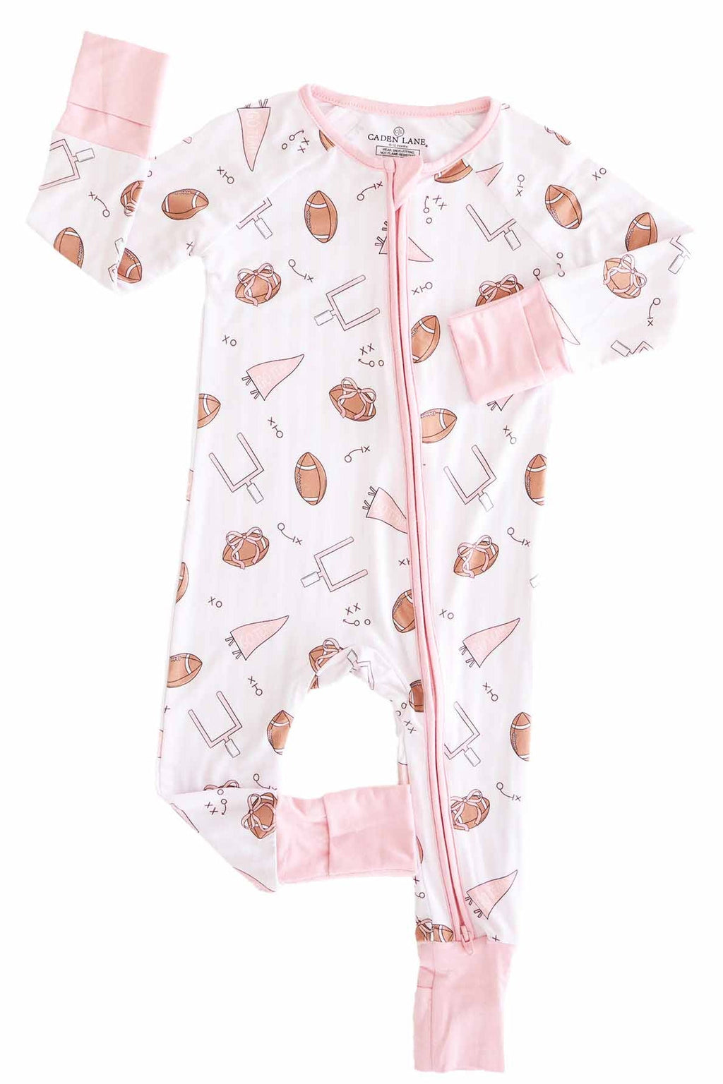 Tiny Touchdowns Convertible Zip Romper | Pink