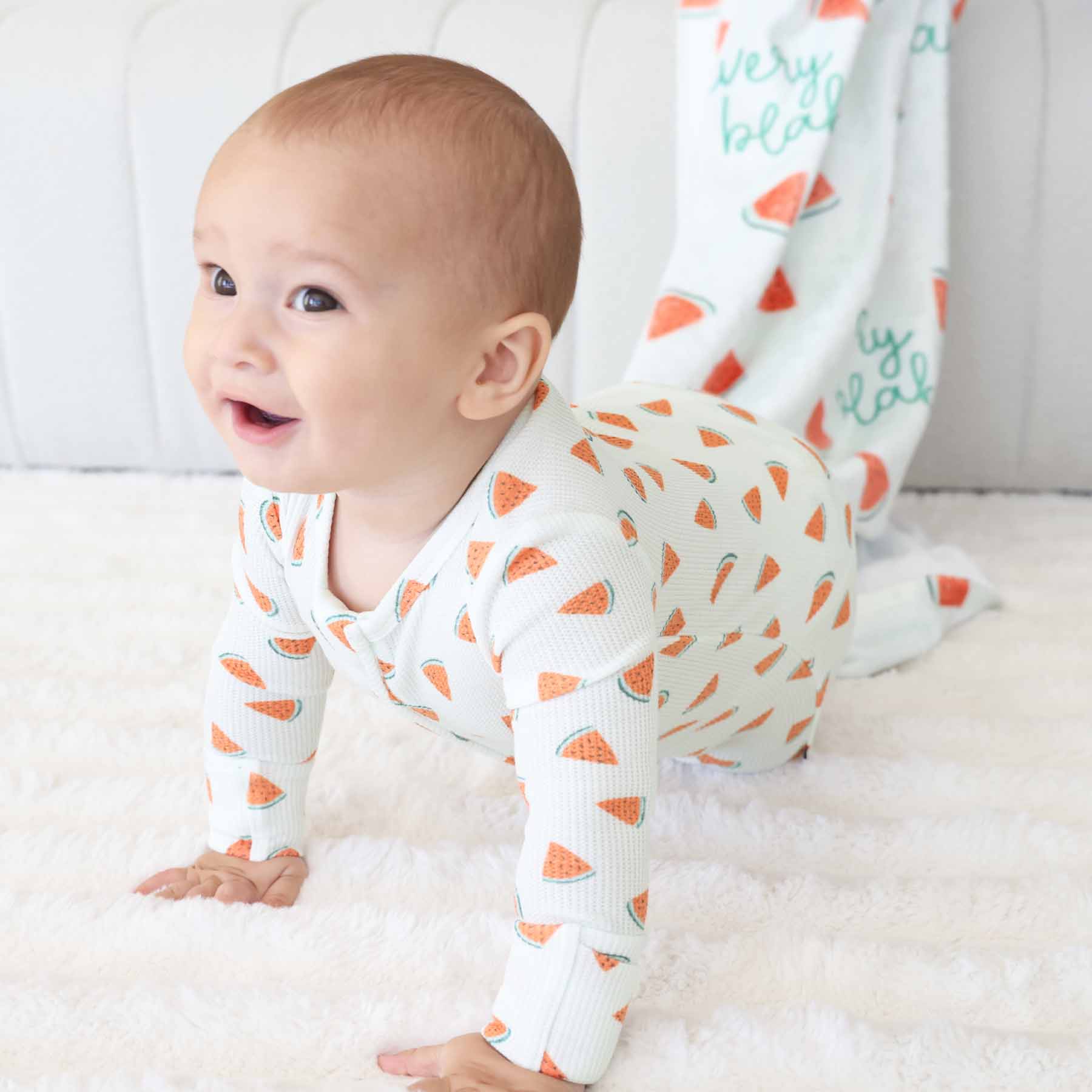 Slice, Slice Baby Bamboo Waffle Zipper Footie