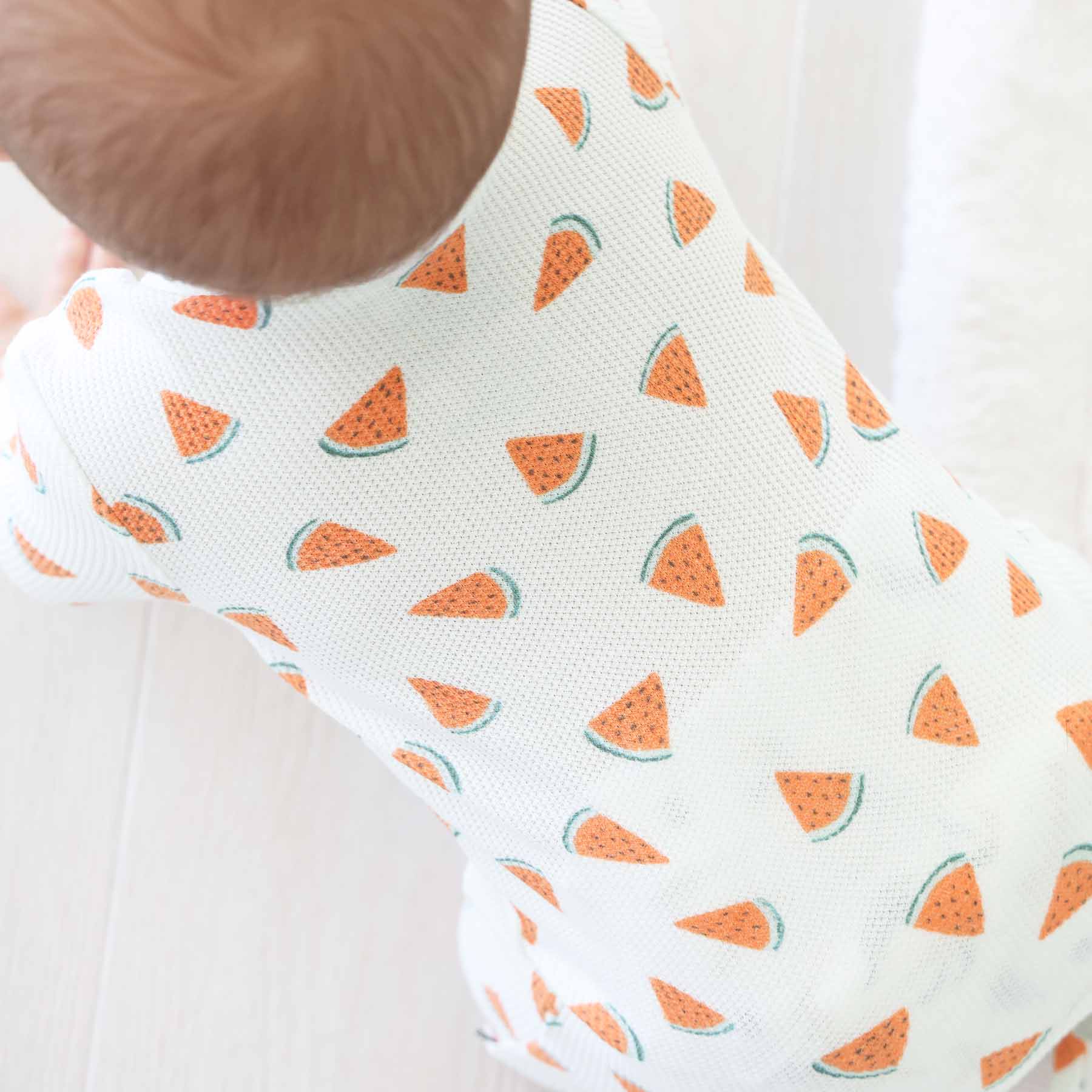 Fruit Bamboo Waffle Zipper Footies